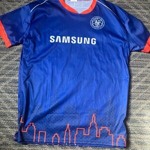 New York Mets 2024 Samsung nyc skyline print mlb soccer jersey adult size large